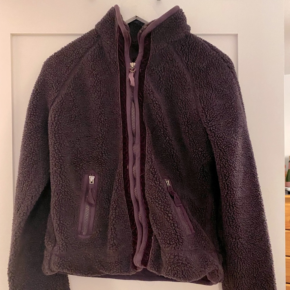 American Eagle Purple Teddy Fleece Jacket